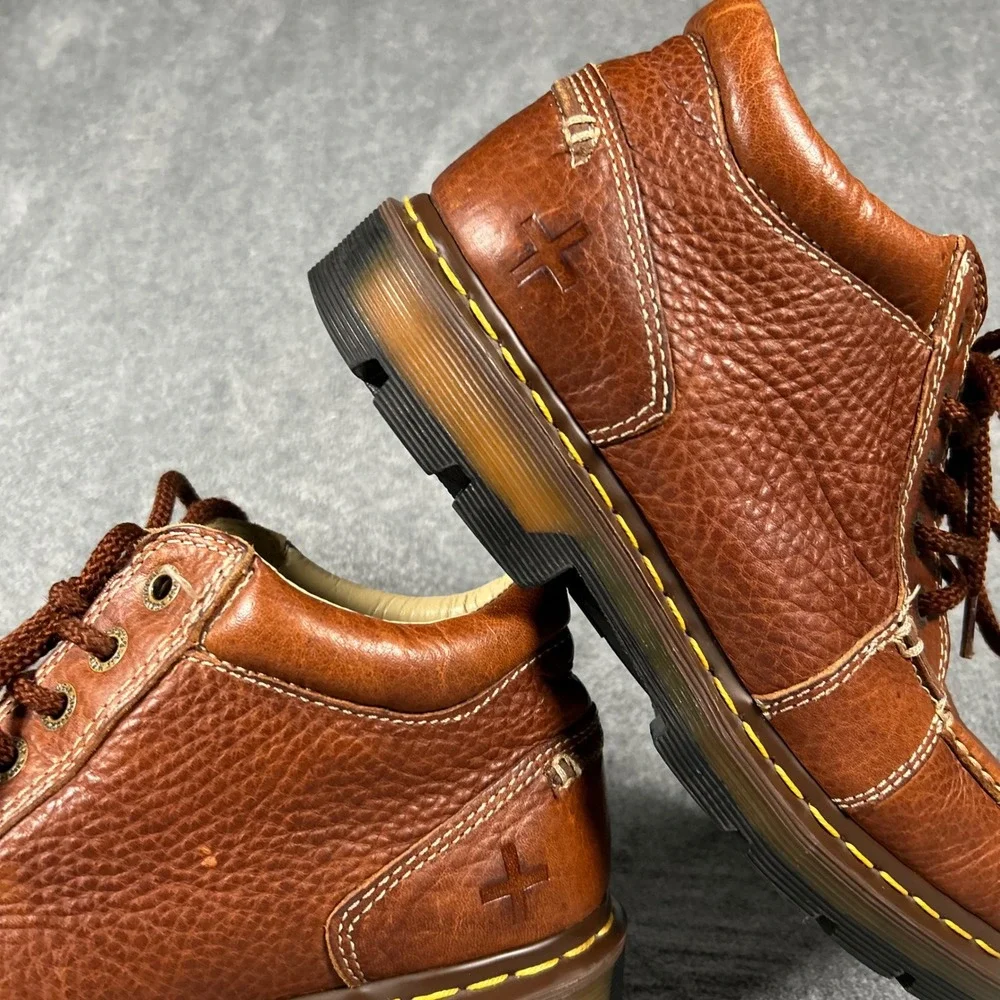 VTG Dr. Martens Chukka Boot 11525 Brown Pebbled Leather Moc Toe Men 10 Women 11